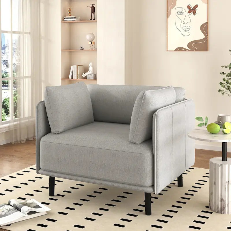 Fauteuil de salon en similicuir