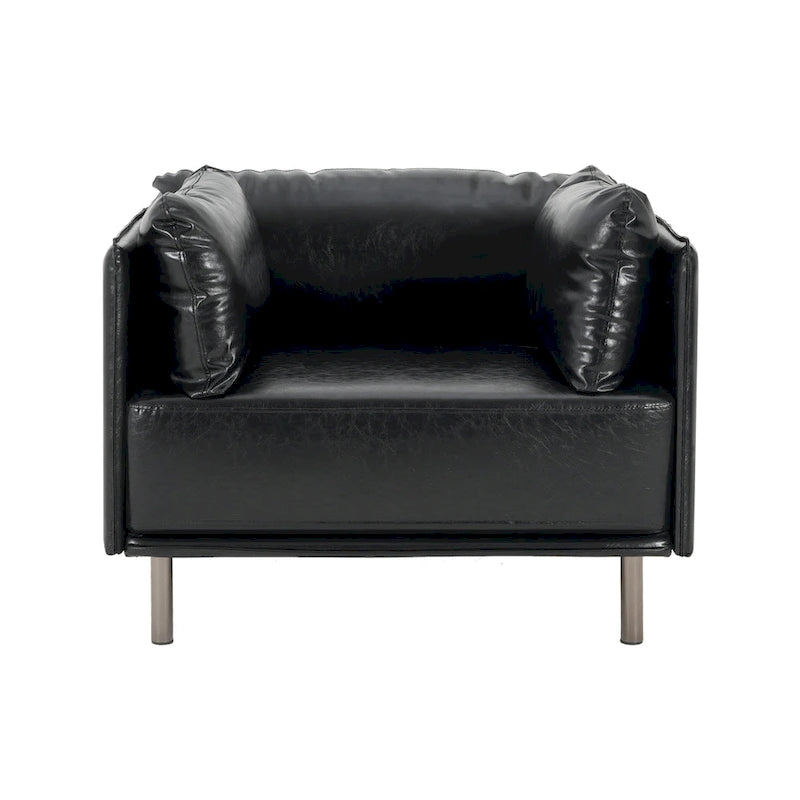 Fauteuil de salon en similicuir