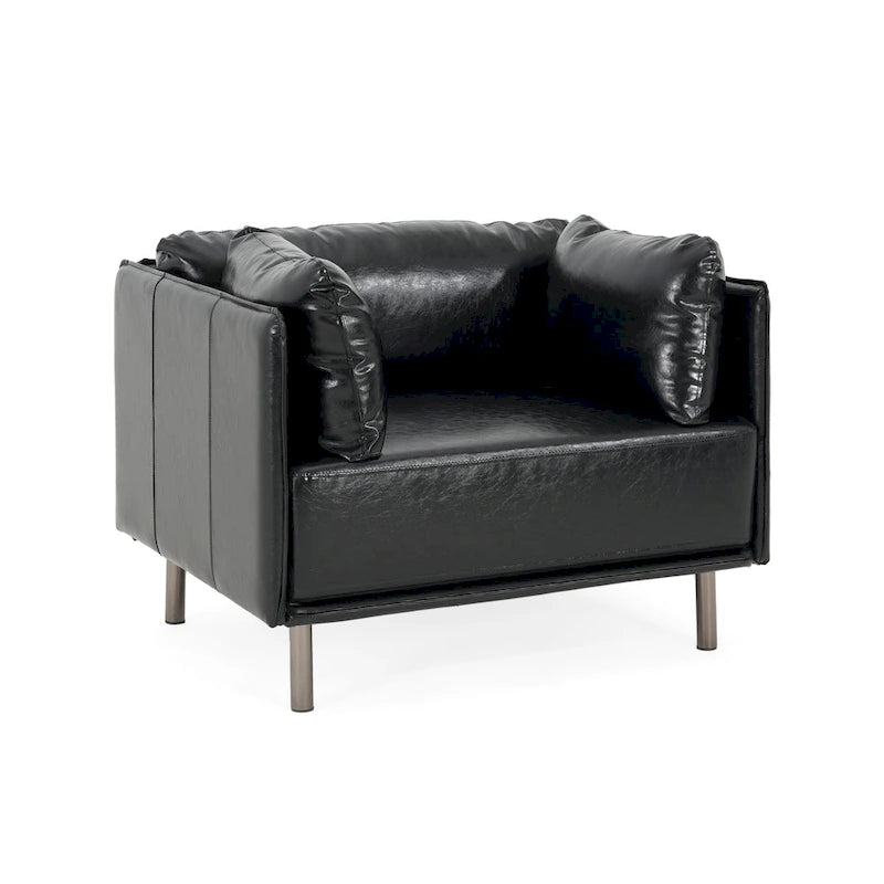 Fauteuil de salon en similicuir
