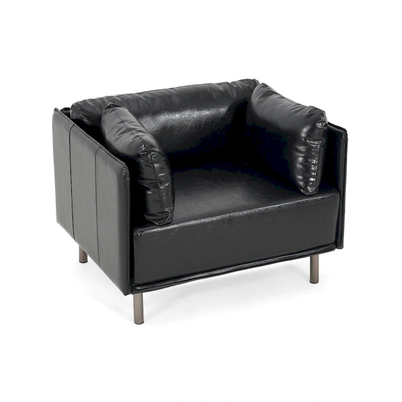 Fauteuil de salon en similicuir