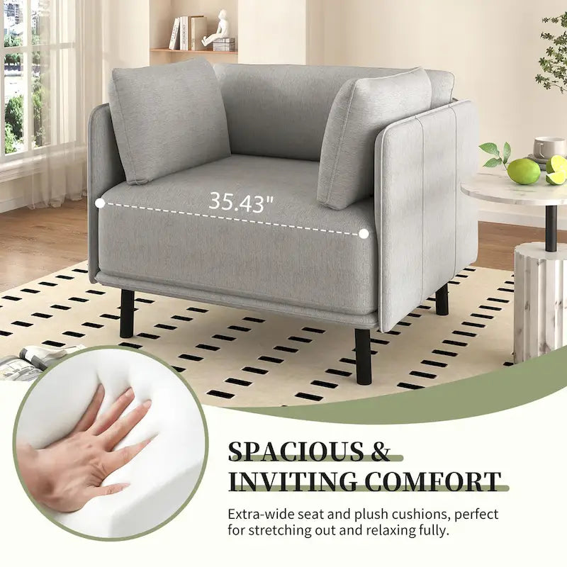 Fauteuil de salon en similicuir