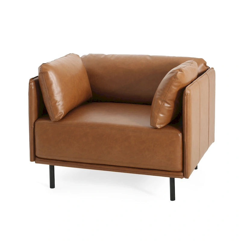 Fauteuil de salon en similicuir