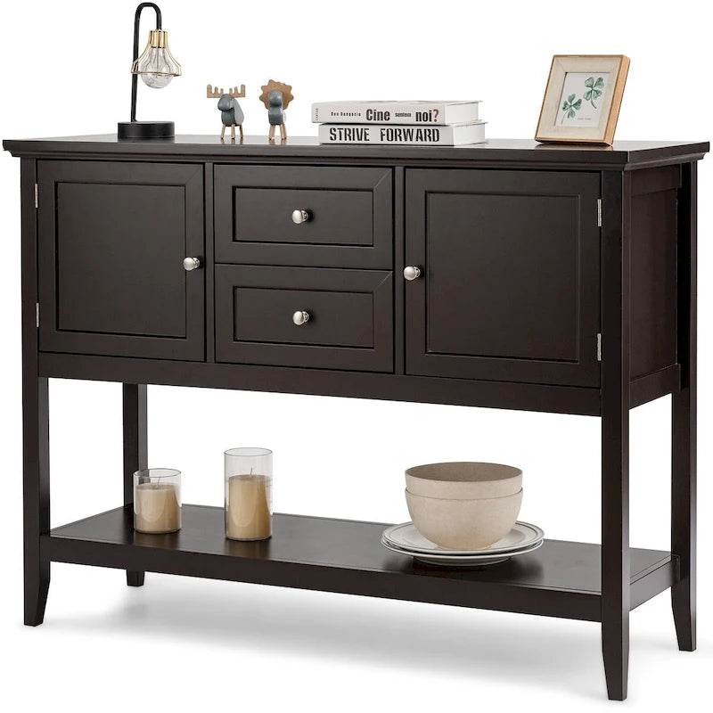 Buffet de salle à manger, table console en bois