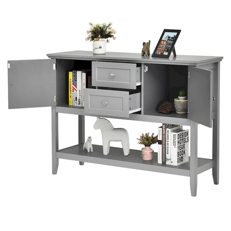 Buffet de salle à manger, table console en bois