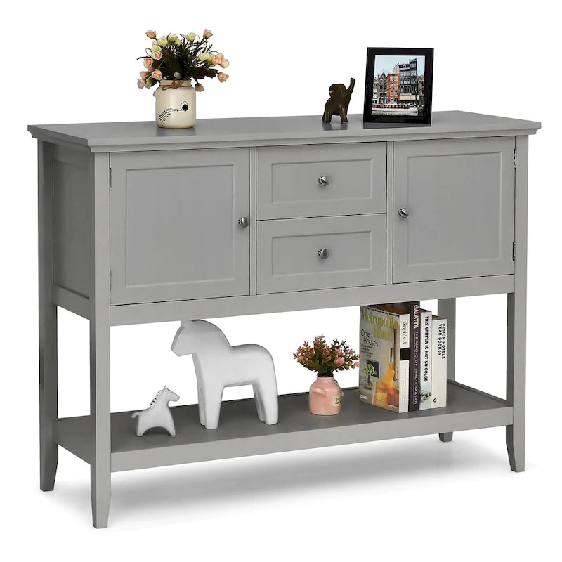 Buffet de salle à manger, table console en bois