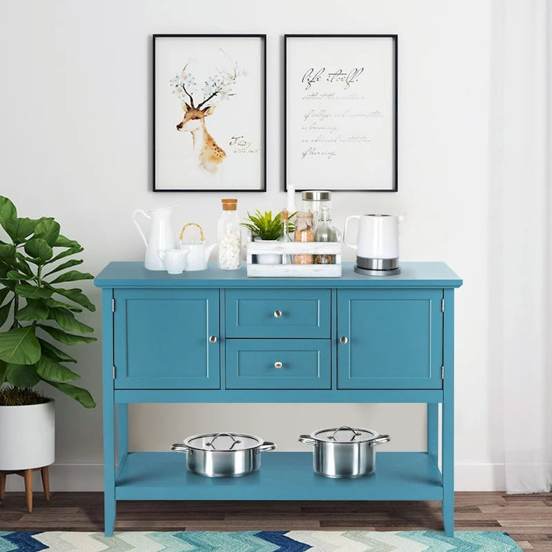 Buffet de salle à manger, table console en bois