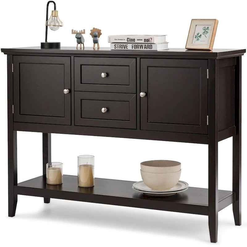 Buffet de salle à manger, table console en bois