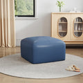 Pouf en cuir véritable capitonné pour salon et chambre à coucher