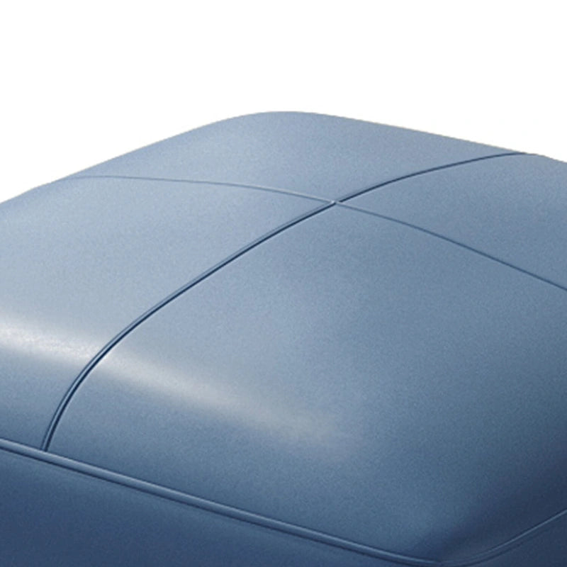 Pouf en cuir véritable capitonné pour salon et chambre à coucher