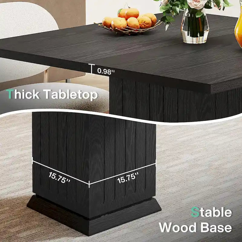 Table à manger carrée moderne en bois, petite, pour 4 personnes