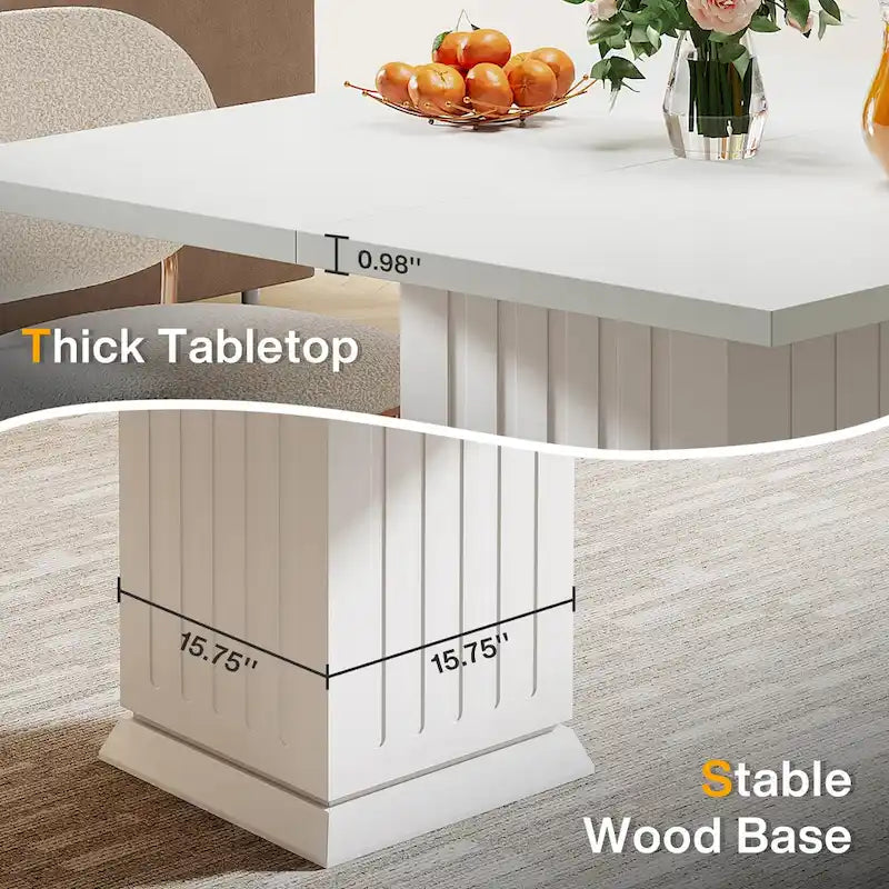 Table à manger carrée moderne en bois, petite, pour 4 personnes