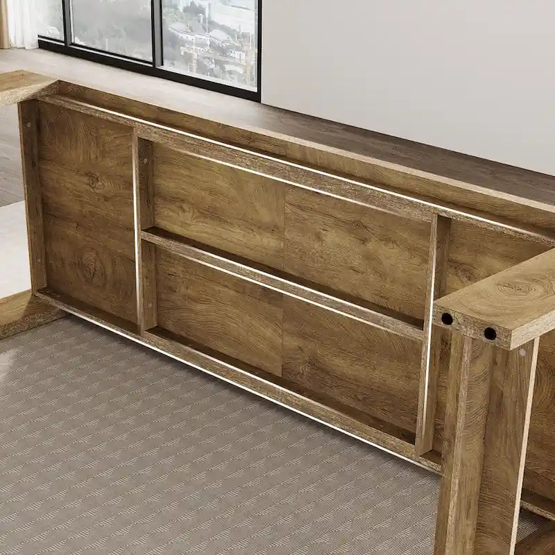 Table de salle à manger extra longue en bois de 220 cm pour 6-8 personnes