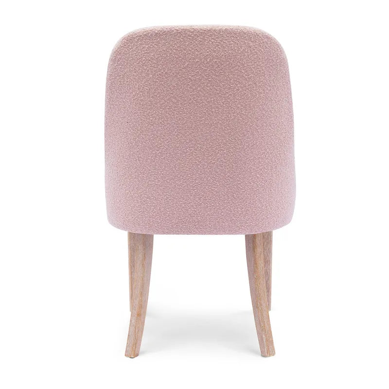 Chaise d'appoint rembourrée en boucle résistante à l'eau et aux taches avec cadre en bois massif et siège en mousse