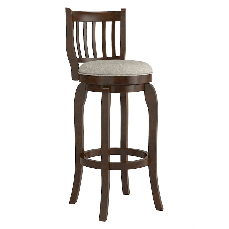 Tabouret de bar pivotant à dossier haut 74 cm Modern Linen