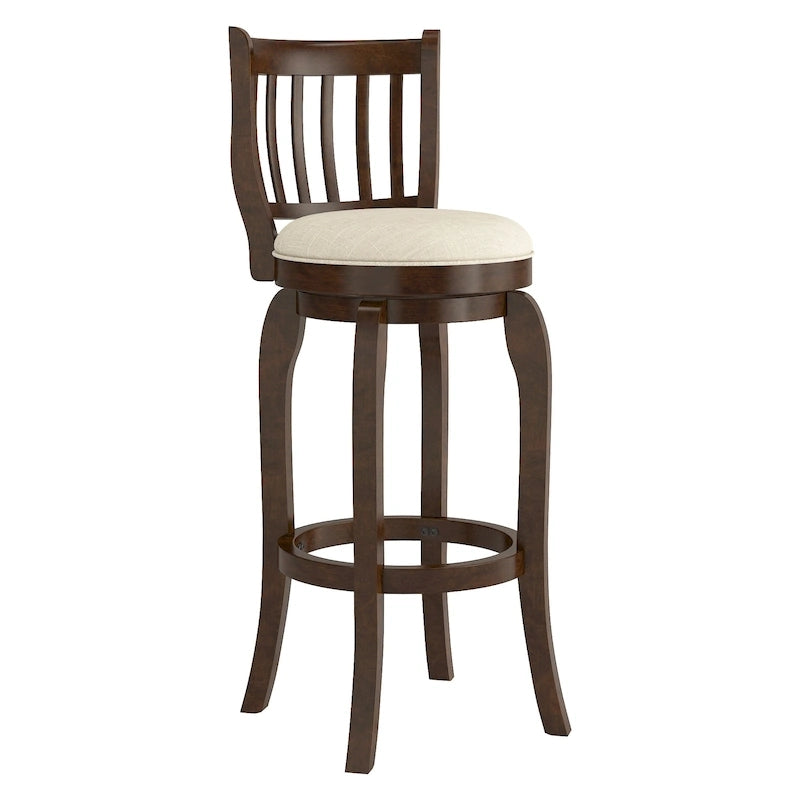 Tabouret de bar pivotant à dossier haut 74 cm Modern Linen