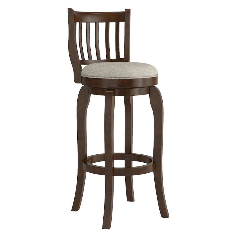 Tabouret de bar pivotant à dossier haut 74 cm Modern Linen
