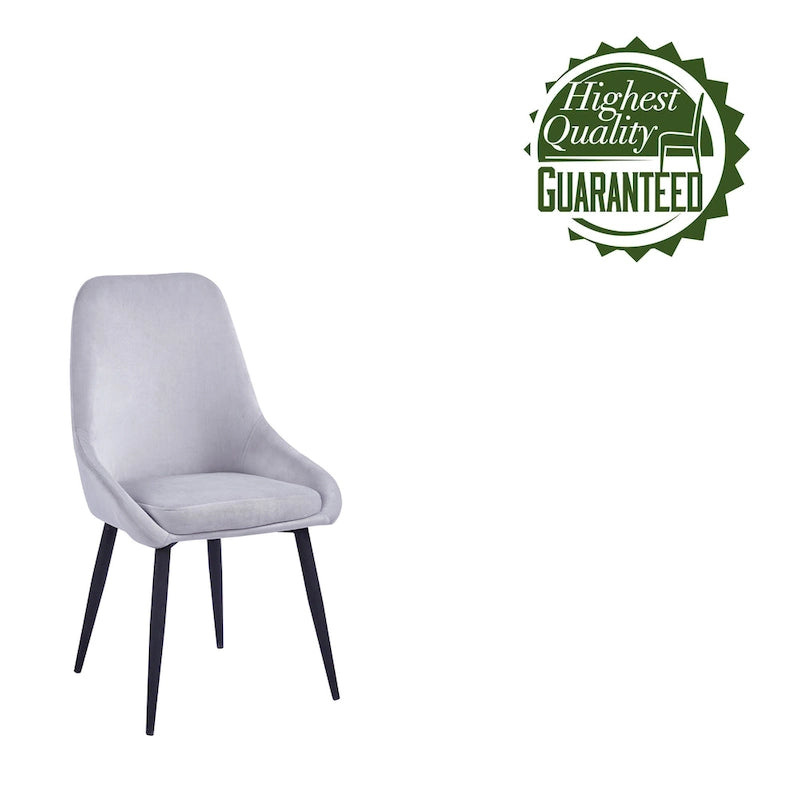 Lot de 2 chaises de salle à manger en velours de style Mid-Century avec pieds en acier thermolaqué, capacité de 120 kg