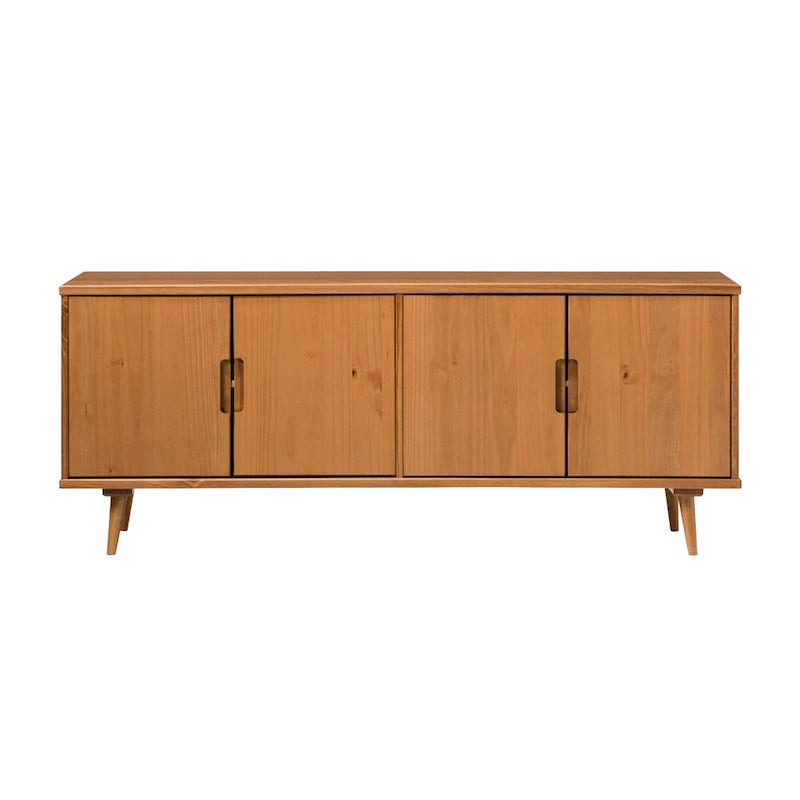 Meuble TV en bois massif de style Mid-Century Modern