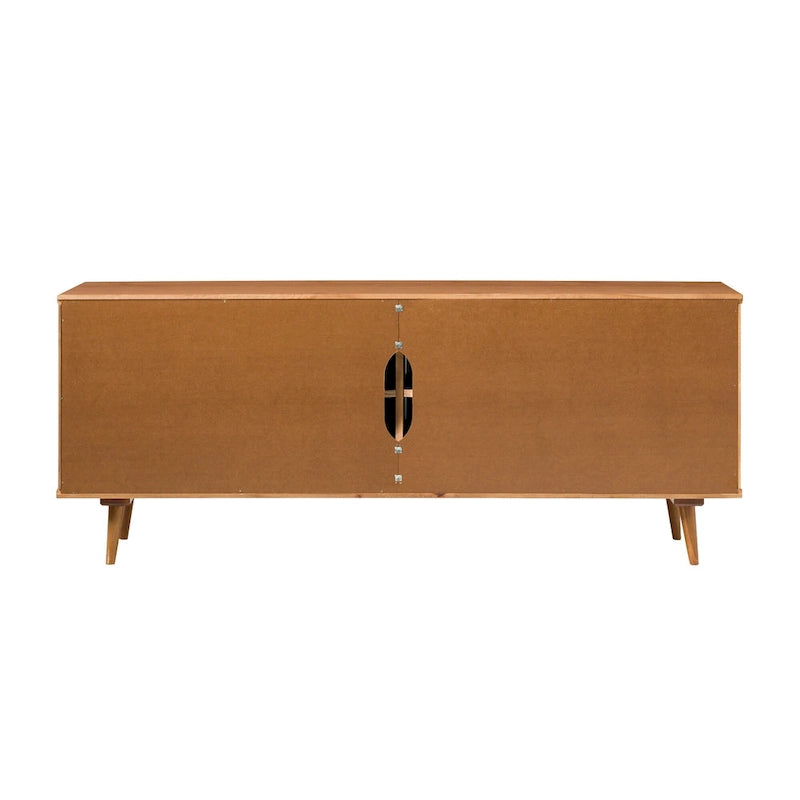 Meuble TV en bois massif de style Mid-Century Modern