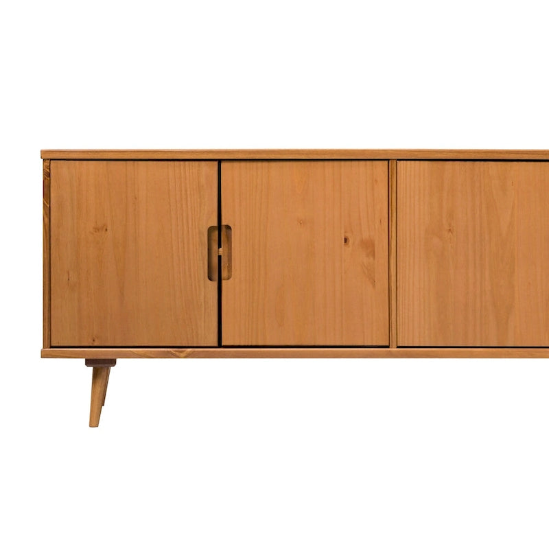 Meuble TV en bois massif de style Mid-Century Modern