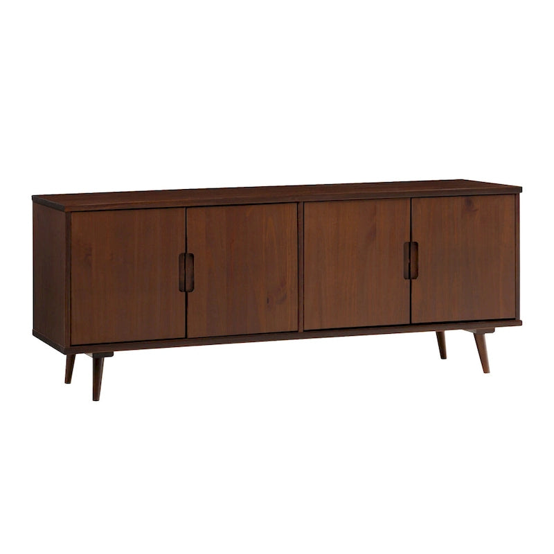 Meuble TV en bois massif de style Mid-Century Modern