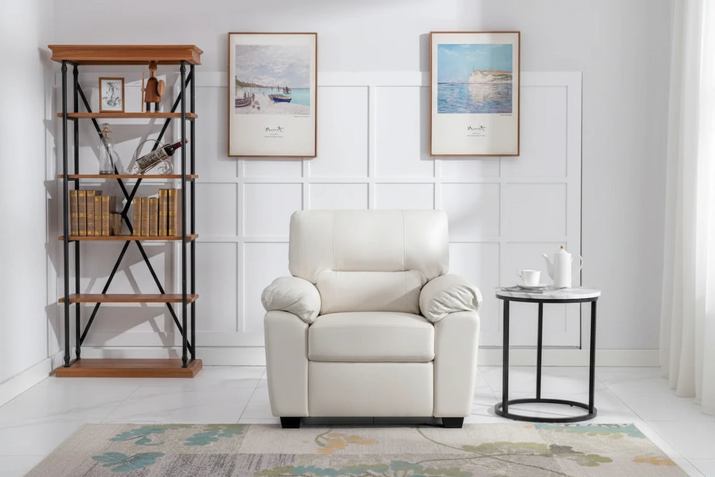 Morden Fort Faux Leather Upholstered Accent Chairs for Living Room