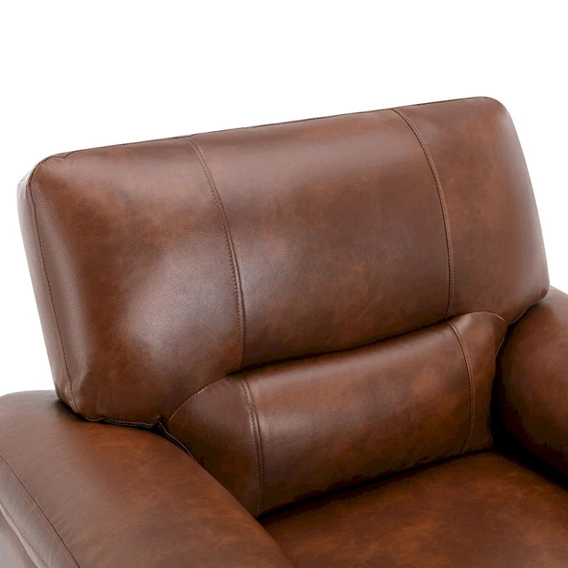 Fauteuils d'appoint rembourrés en similicuir pour le salon