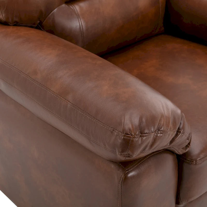 Fauteuils d'appoint rembourrés en similicuir pour le salon