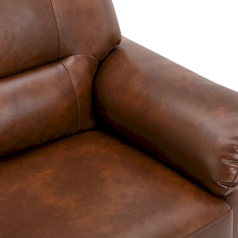 Fauteuils d'appoint rembourrés en similicuir pour le salon