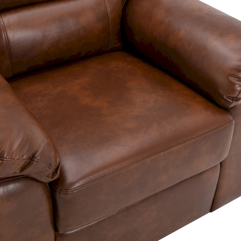 Fauteuils d'appoint rembourrés en similicuir pour le salon