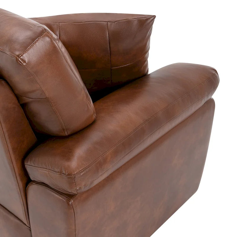 Fauteuils d'appoint rembourrés en similicuir pour le salon