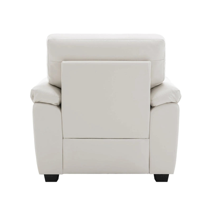 Fauteuils d'appoint rembourrés en similicuir pour le salon