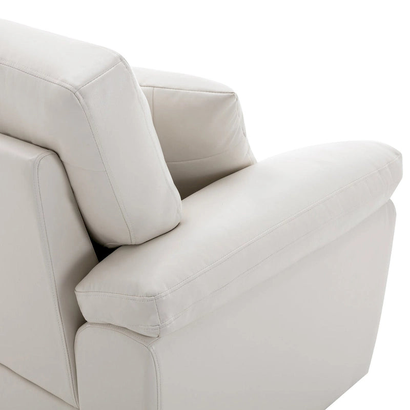 Fauteuils d'appoint rembourrés en similicuir pour le salon