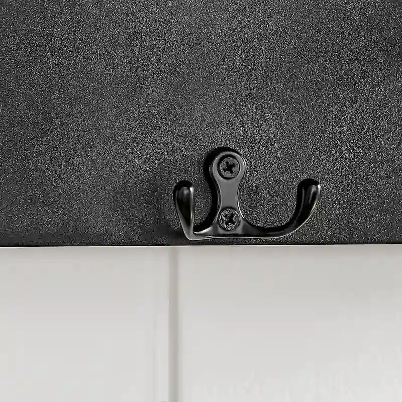 Porte-manteau mural d'entrée avec tablette décorative et crochets