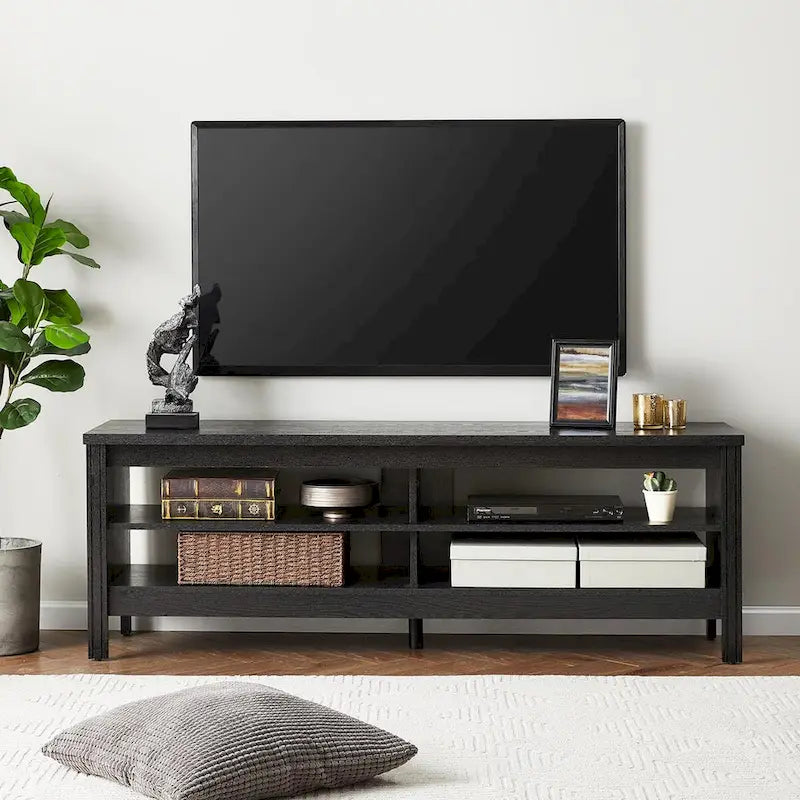 Meuble TV 70 pouces pour TV 75 pouces, console TV de centre de divertissement classique