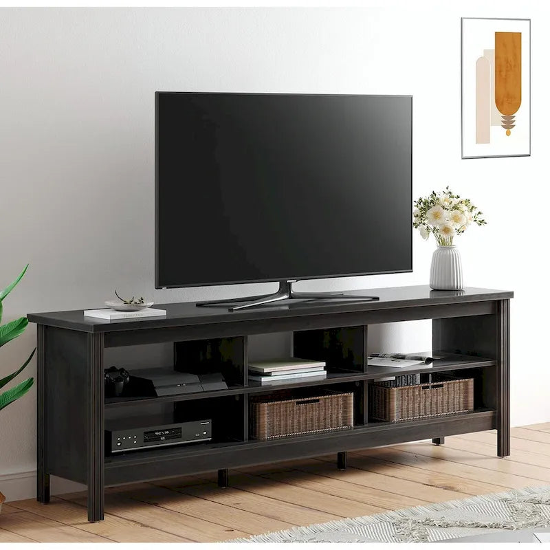 Meuble TV 70 pouces pour TV 75 pouces, console TV de centre de divertissement classique