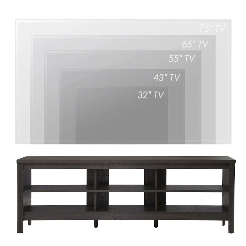 Meuble TV 70 pouces pour TV 75 pouces, console TV de centre de divertissement classique
