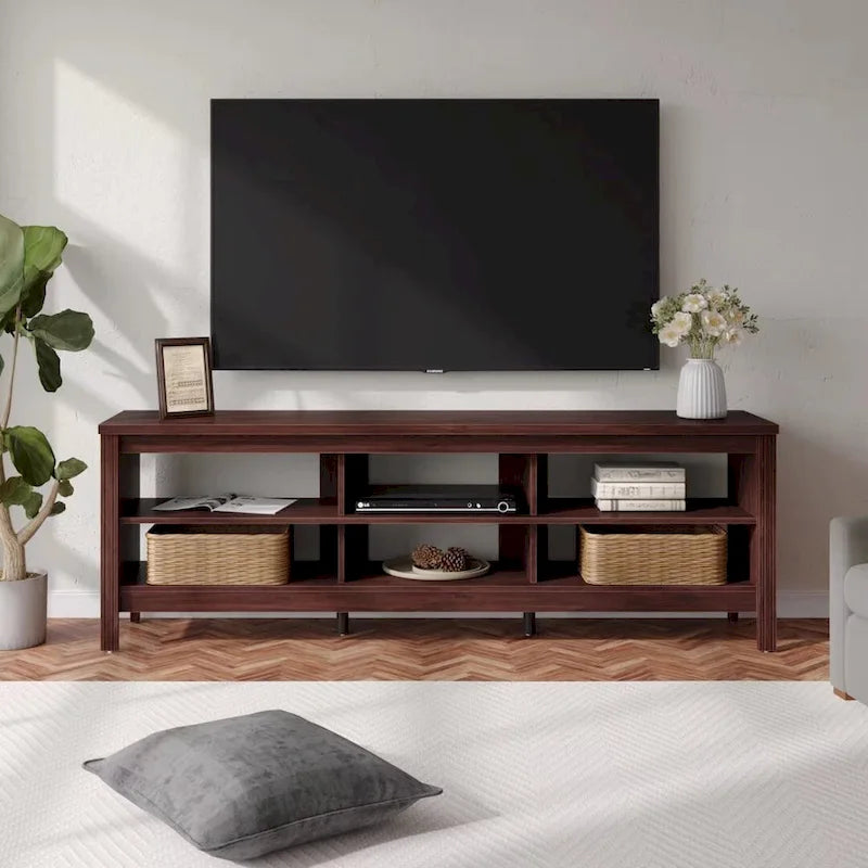 Meuble TV 70 pouces pour TV 75 pouces, console TV de centre de divertissement classique