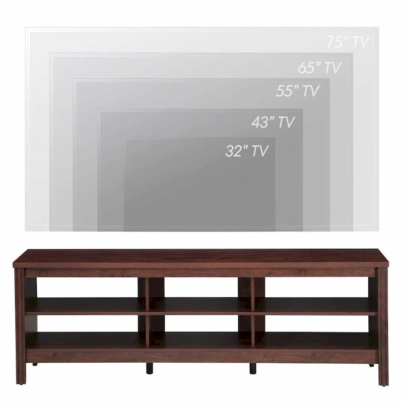 Meuble TV 70 pouces pour TV 75 pouces, console TV de centre de divertissement classique