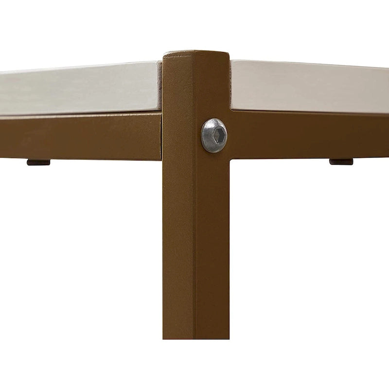 Table d'appoint haute avec étagère de rangement