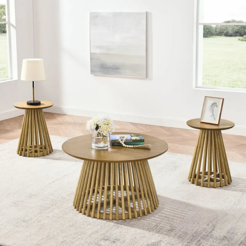 Table basse en bois massif pour salon