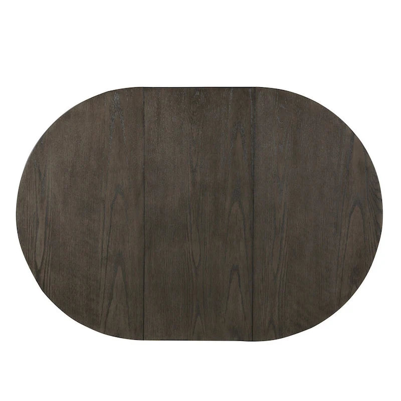 Table à hauteur de comptoir extensible de 42 à 60 pouces, blanc antique et marron