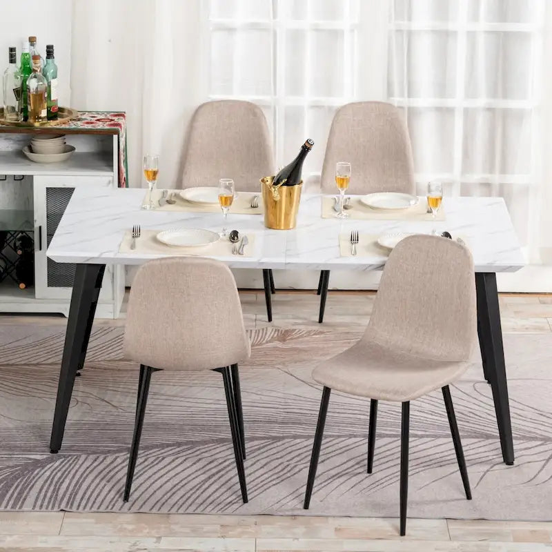 Table à manger rectangulaire de 160 cm pour 4 à 6 personnes avec plateau en bois et pieds en métal