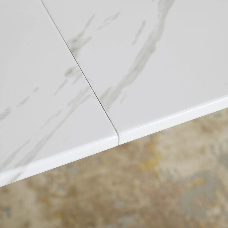 Table à manger rectangulaire de 160 cm pour 4 à 6 personnes avec plateau en bois et pieds en métal